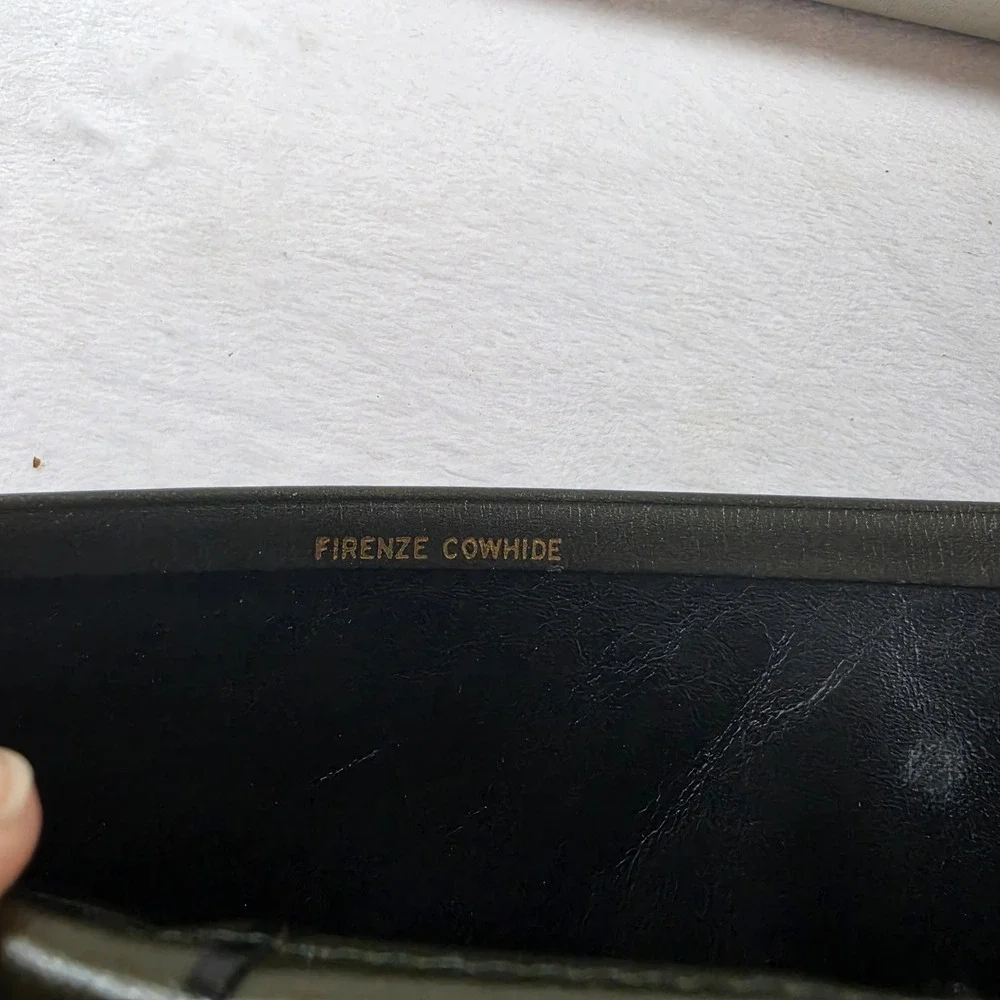 Vintage Macphergus Amity Director Long Wallet Firenze Cowhide Green Leather Box